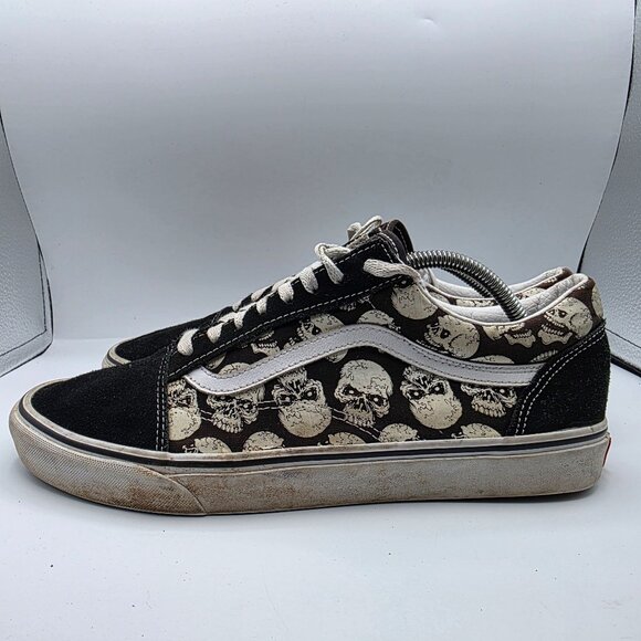 Vans Old Skool Skulls Mens Size 12 Black White Sneaker Shoes Casual Walking main image 5